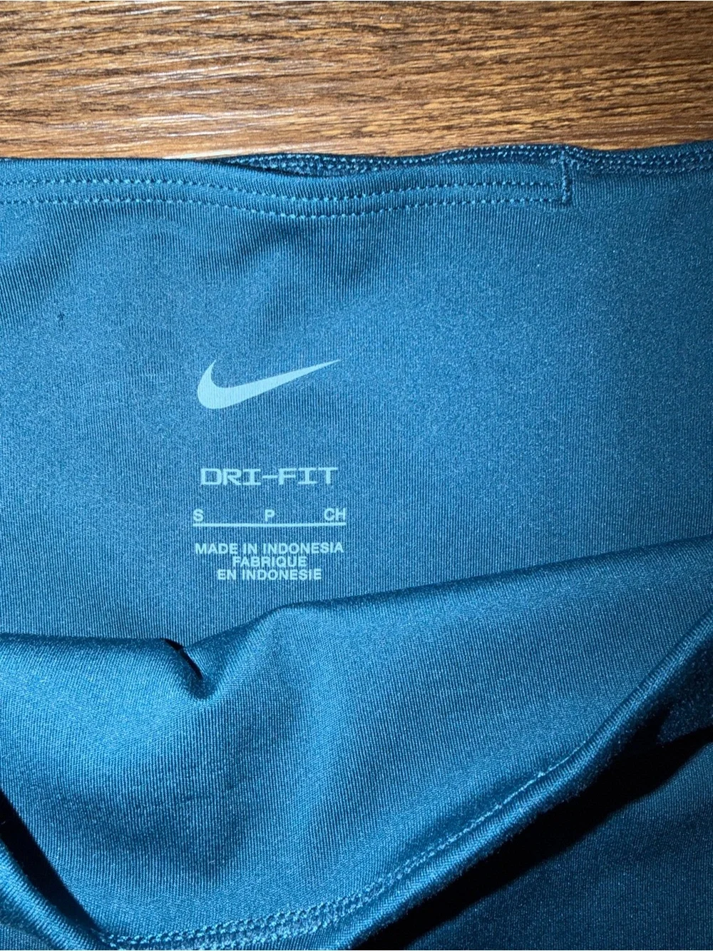 Nike Women's Teal-Blue High-Waist Bike Shorts